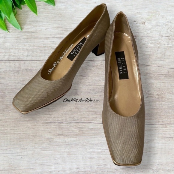 Stuart Weitzman NIB square toe block heels *shop@iamwarrior - Picture 3 of 9